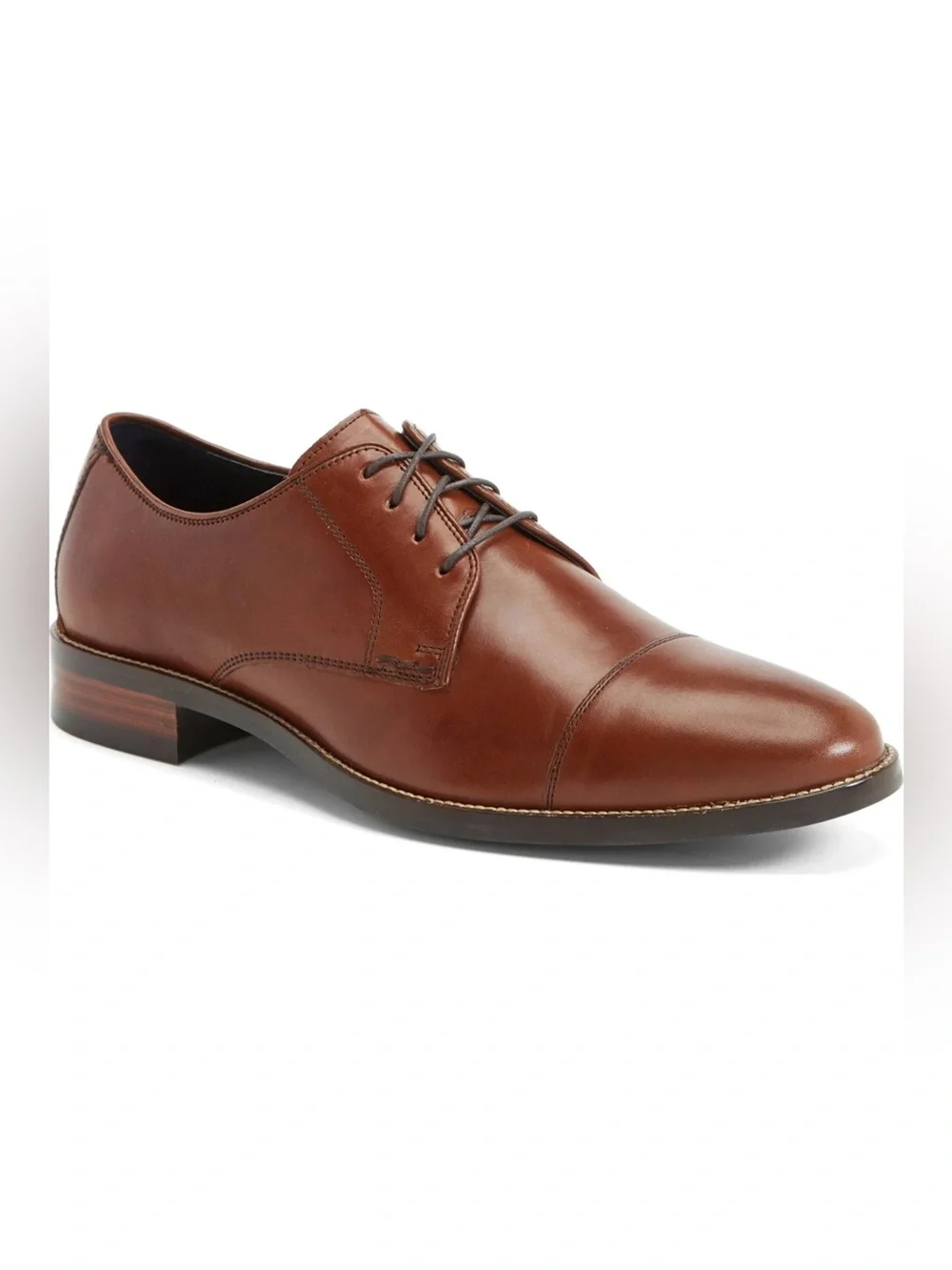 Cole Haan Grand OS Mens Size 10.5 Brown Leather Cap Toe Oxfords Dress Shoes